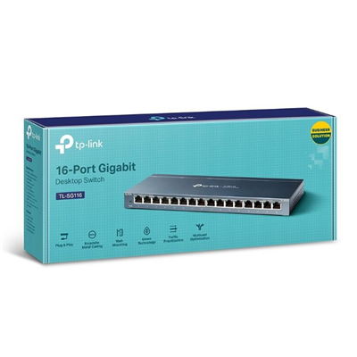 מתג שולחני ‏TP-Link TL-SG116‎‏ עם 16 Gigabit Port