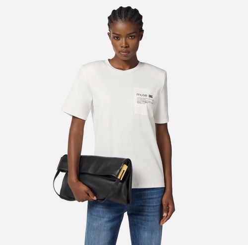 Leather tote bag