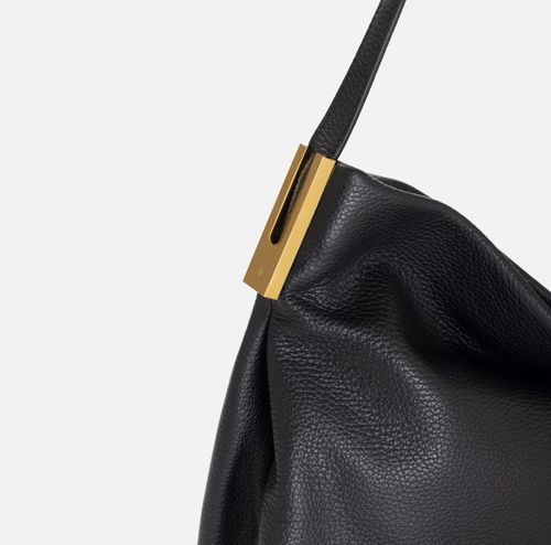 Leather tote bag
