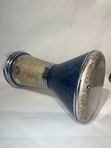 דרבוקה מקצועית סומבטית 23 - ג'ווהרט אל פאן GLITTER כחול זהב מקושט - דגם נדיר