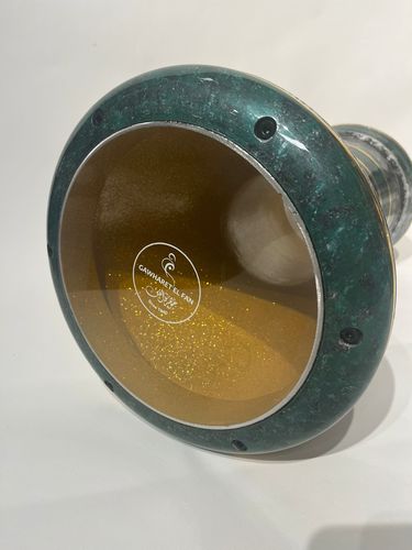 דרבוקה מקצועית סומבטית 23 - ג'ווהרט אל פאן GLITTER אפור ירוק מקושט - דגם נדיר