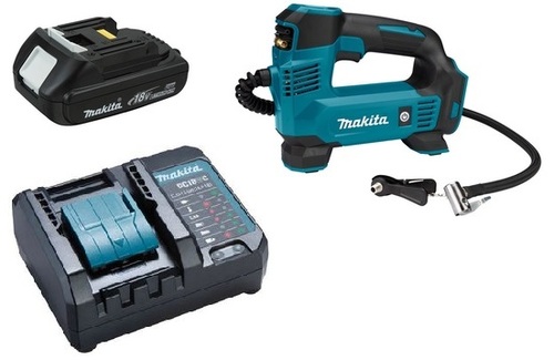 משאבת ניפוח נטענת 18V כולל סוללה 1.5AH ומטען דגם Makita DMP180 מקיטה 