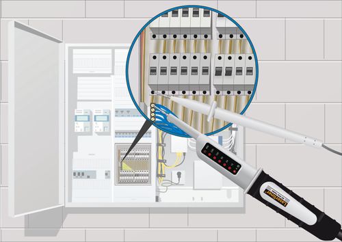 מכשיר זיהוי מתח חשמלי LASERLINER Active Tester 083.020A - מכשיר קומפקטי עם שני חודי בדיקה ותצוגת LED לזיהוי מתח AC/DC בטוח ומדויק