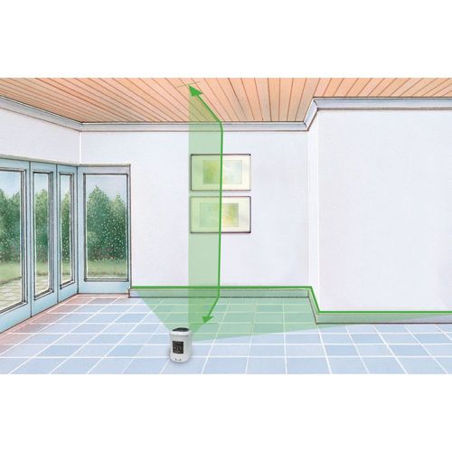 פלס לייזר צלב LASERLINER SmartVision 081.336A - מכשיר קומפקטי עם טכנולוגיית לייזר ירוק למדידות מדויקות ופיפלוס אוטומטי