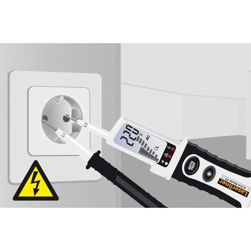 בודק מתח ורציפות דיגיטלי LASERLINER 083.025A ActiveMaster Digital - מכשיר מקצועי עם צג LCD לבדיקת מתח AC/DC ורציפות עם חיווי צליל