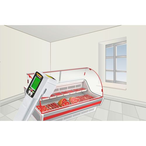 מד טמפרטורה מקצועי LASERLINER ThermoInspector 082.037A - מכשיר דו-חיישני עם דוקרן נשלף וחיישן אינפרא אדום לבקרת טמפרטורה בתעשיית המזון