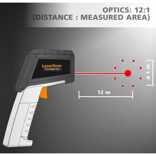 מד חום אינפרא אדום LASERLINER ThermoSpot Plus מק