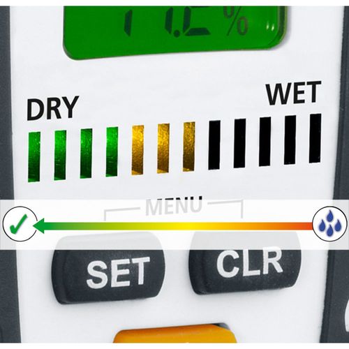מכשיר בדיקת לחות LASERLINER DampMaster Compact Pro 082.325A - מכשיר דיגיטלי מקצועי עם ערכת דוקרנים מתמחים למדידת לחות בעץ וחומרי בניה