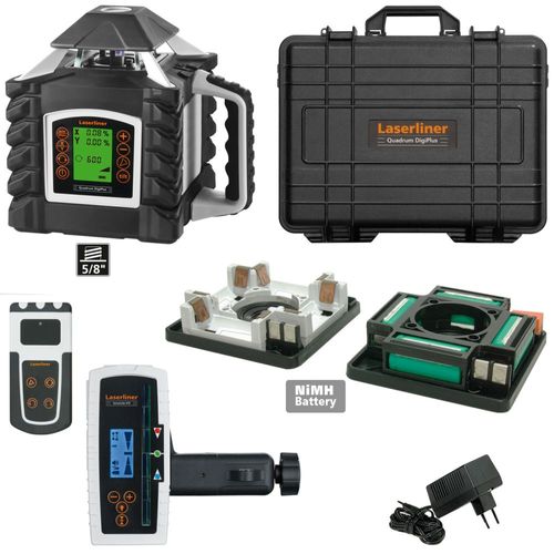 לייזר שיפוע דו צירי דיגיטלי LASERLINER Quadrum DigiPlus 410S מק