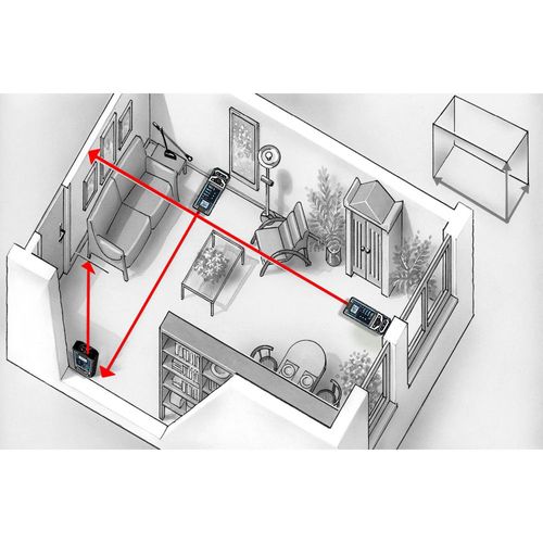 מד טווח לייזר LASERLINER Distance Master Live Cam 080.985A - מכשיר מקצועי עם מצלמת HD וזום פי 4 למדידות מדויקות עד 150 מטר