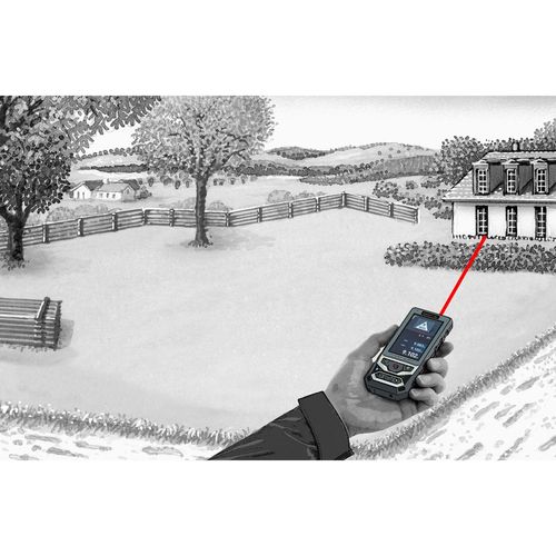 מד טווח לייזר LASERLINER Distance Master Live Cam 080.985A - מכשיר מקצועי עם מצלמת HD וזום פי 4 למדידות מדויקות עד 150 מטר