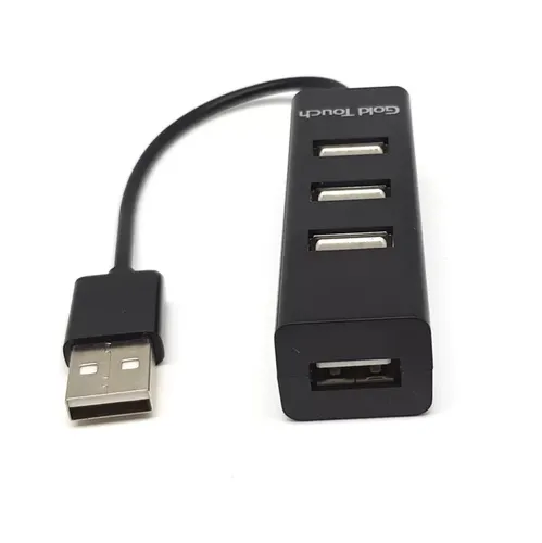 מפצל USB 2.0  ארבע יציאות Gold Touch