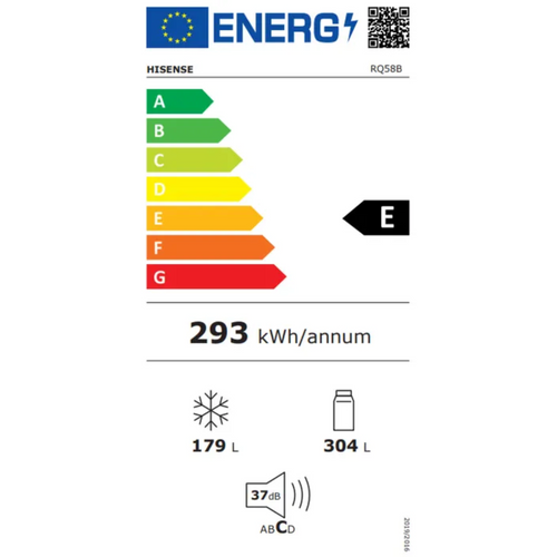 מקרר 4 דלתות מקפיא תחתון 483 ליטר Hisense RQ58B הייסנס