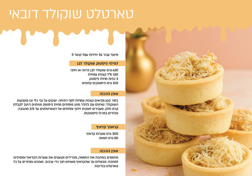 חוברת מתכונים לרעיונות עיצוב ולמילוי טארטלטים