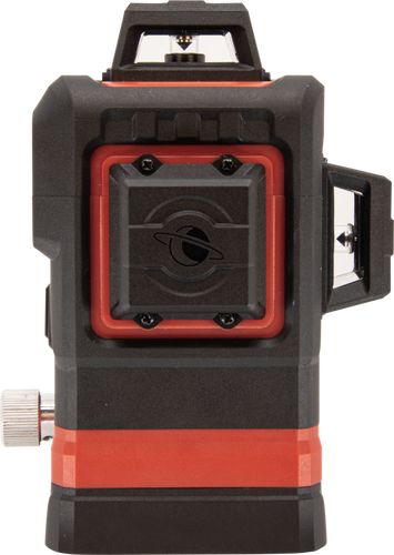 לייזר 3D FUTECH MULTICROSS 036.3DG - מכשיר פילוס מקצועי עם קווים ירוקים ומתאמי סוללות 18V לעבודות מדידה ובנייה מדויקות