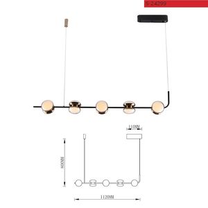45W מנורת תליה האיטי שחור