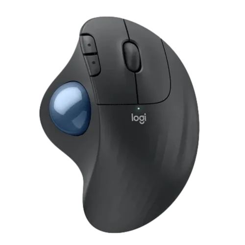 עכבר אלחוטי עם כדור עקיבה בעל צורה ארגונומית דגם Ergo M575S מבית Logitech לוגיטק