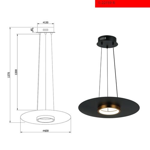 3000K 8W B תליה סילו