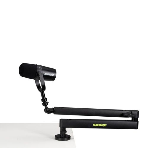 סטנד למיקרופון עם תפסן לשולחן SHURE SH-BROADCAST2 Low-Profile