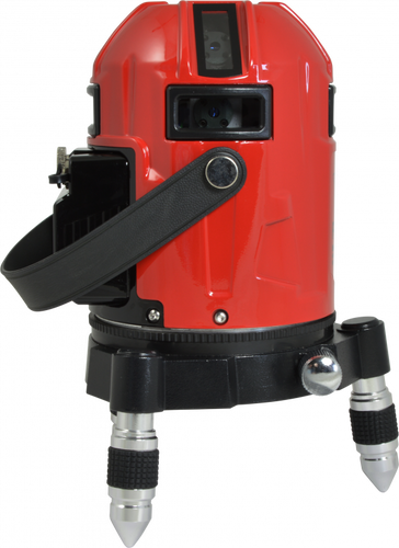 מאזנת לייזר FUTECH MC8 HPSD RED דגם 040.08 - מכשיר מדידה מקצועי עם 8 קווים אדומים ונקודות סימון מודגשות לעבודות בנייה מדויקות