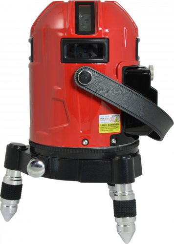מאזנת לייזר FUTECH MC8 HPSD RED דגם 040.08 - מכשיר מדידה מקצועי עם 8 קווים אדומים ונקודות סימון מודגשות לעבודות בנייה מדויקות