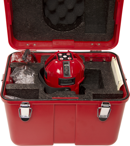 מאזנת לייזר FUTECH MC8 HPSD RED דגם 040.08 - מכשיר מדידה מקצועי עם 8 קווים אדומים ונקודות סימון מודגשות לעבודות בנייה מדויקות