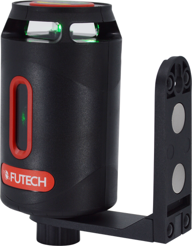 לייזר קווים FUTECH LL5505 מעוצב כפחית קולה - לייזר ירוק DIY עם קו אופקי 360 מעלות וקו אנכי למדידות מדויקות