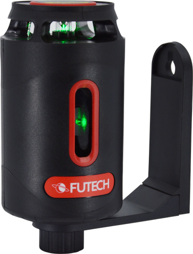 לייזר קווים FUTECH LL5505 מעוצב כפחית קולה - לייזר ירוק DIY עם קו אופקי 360 מעלות וקו אנכי למדידות מדויקות