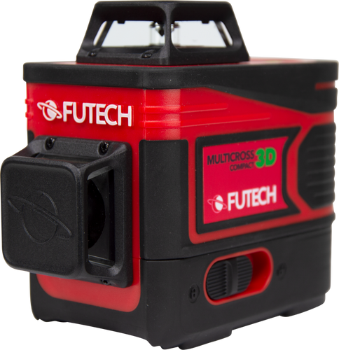 לייזר קווים FUTECH Multicross 3D Compact Green דגם 035.3DG - מכשיר קומפקטי עם קרן ירוקה למדידות מדויקות בבנייה ושיפוצים