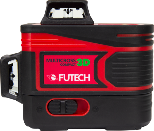 לייזר קווים FUTECH Multicross 3D Compact Green דגם 035.3DG - מכשיר קומפקטי עם קרן ירוקה למדידות מדויקות בבנייה ושיפוצים