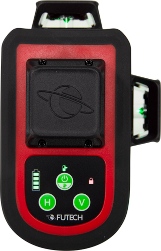 לייזר קווים FUTECH Multicross 3D Compact Green דגם 035.3DG - מכשיר קומפקטי עם קרן ירוקה למדידות מדויקות בבנייה ושיפוצים