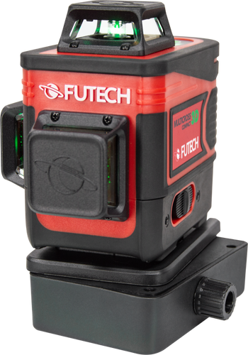 לייזר קווים FUTECH Multicross 3D Compact Green דגם 035.3DG - מכשיר קומפקטי עם קרן ירוקה למדידות מדויקות בבנייה ושיפוצים