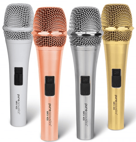 מיקרופון דינמי מתכתי עוצמתי Pure Acoustics MKV-400