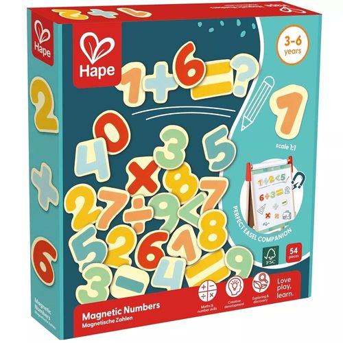 מארז 54 מספרים וסימני חשבון מעץ