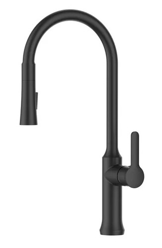 ברז מטבח נשלף 1057B שחור מט SIVANOFIR
