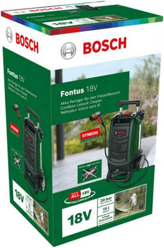 מכונת שטיפה נטענת + מברשת ואקדח L15  FONTUS 18V BOSCH