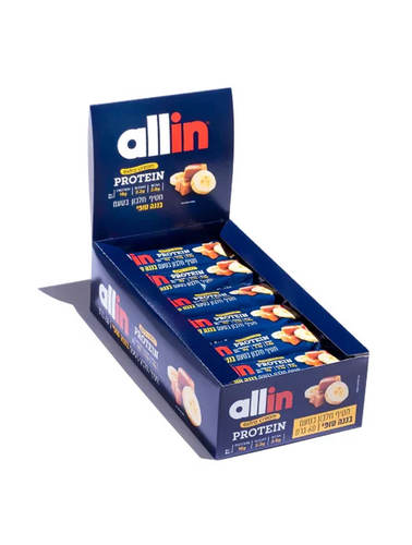 ALL IN חטיף חלבון בטעם בננה טופי אקסטרא קרים  60 גרם