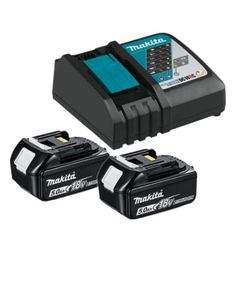 סט 2 סוללות מקיטה 5AH 18V ומטען מהיר BL1850 DC18RC