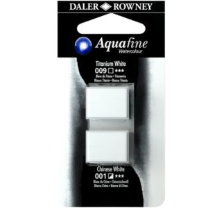 זוג טבליות 2 גוונים Titanium White 009 Chinese White 001 AQUAFINE