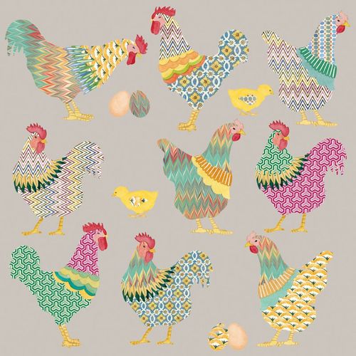 חבילת מפיות תרנגולים 33x33 ס