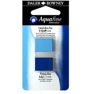 זוג טבליות 2 גוונים Cobalt Blue Hue 110 Phthalo Blue 142 AQUAFINE