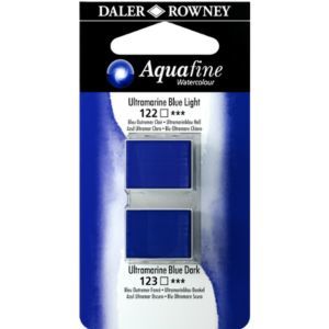 זוג טבליות 2 גוונים ultramarine Blue Light 122 ultramarine Blue Dark 123 AQUAFINE