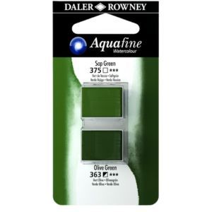 זוג טבליות 2 גוונים Sap Green 375 Olive Green 363 AQUAFINE