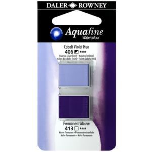 זוג טבליות 2 גוונים Cobalt Violet Hue 406 Permanent Mauve 413 AQUAFINE