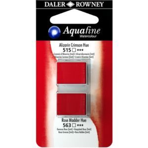זוג טבליות 2 גוונים Alizarin Crimson Hue 515 Rose Madder Hue 563 AQUAFINE