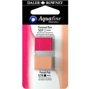 זוג טבליות 2 גוונים Permanent Rose 537 Portrait Pink 578 AQUAFINE
