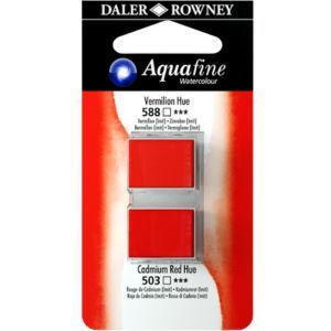 זוג טבליות 2 גוונים Vermilion Hue 588 Cadmium Red Hue 503 AQUAFINE