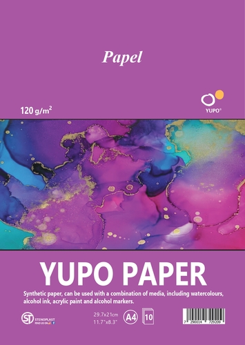 בלוק נייר yupo לדיו אלכוהולי, גודל A4