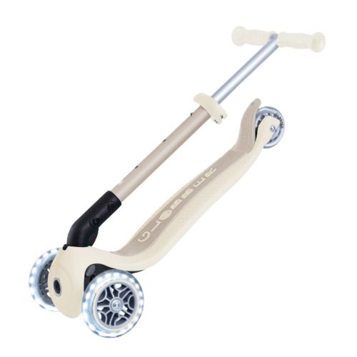 קורקינט מתקפל לפעוטות וילדים JUNIOR LIGHTS ECOLOGIC עם אורות בגלגלים - קוקוס