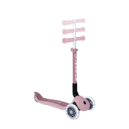 קורקינט מתקפל לפעוטות וילדים JUNIOR LIGHTS ECOLOGIC עם אורות בגלגלים - ורוד Berry